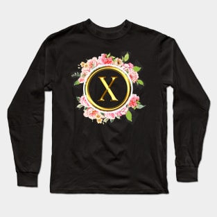 Letter X Shirt Alphabet Letter X Different Colors Long Sleeve T-Shirt